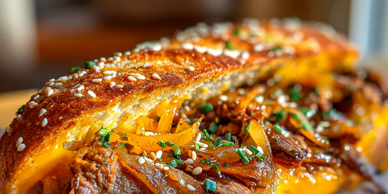 Delicious Spicy Bulgogi Cheesesteak served on a plate