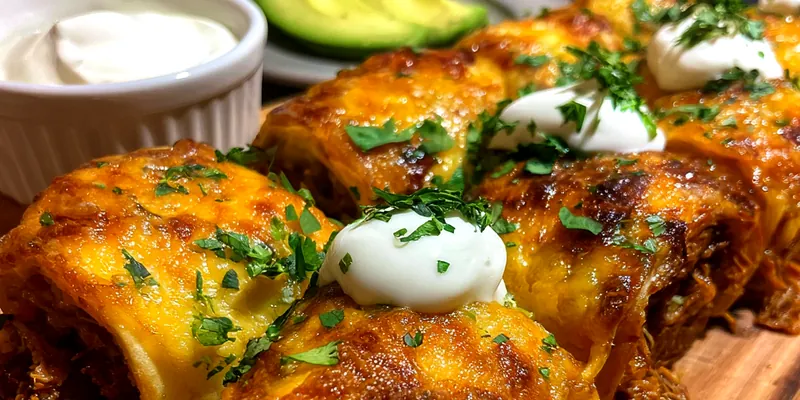 Delicious Spicy Chicken Taquito Rolls served on a plate