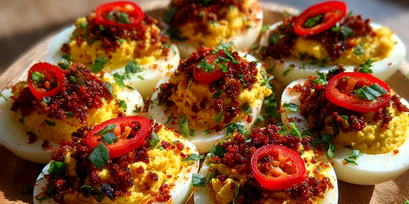 Spicy Deviled Egg Appetizer