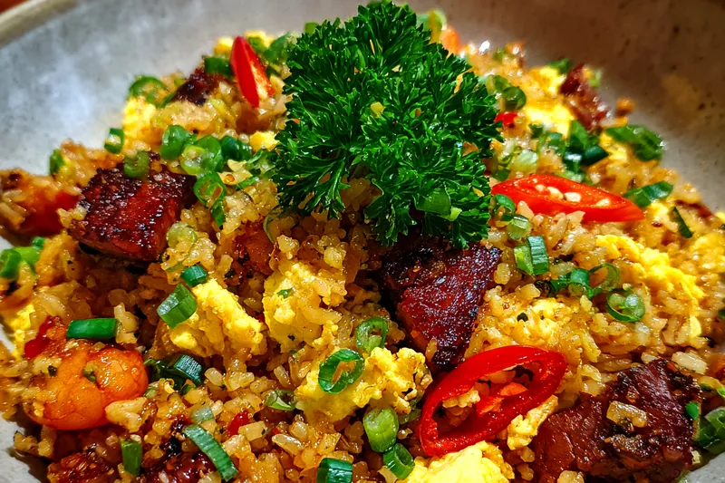 Cooking process for Spicy Fried Rice Delight
