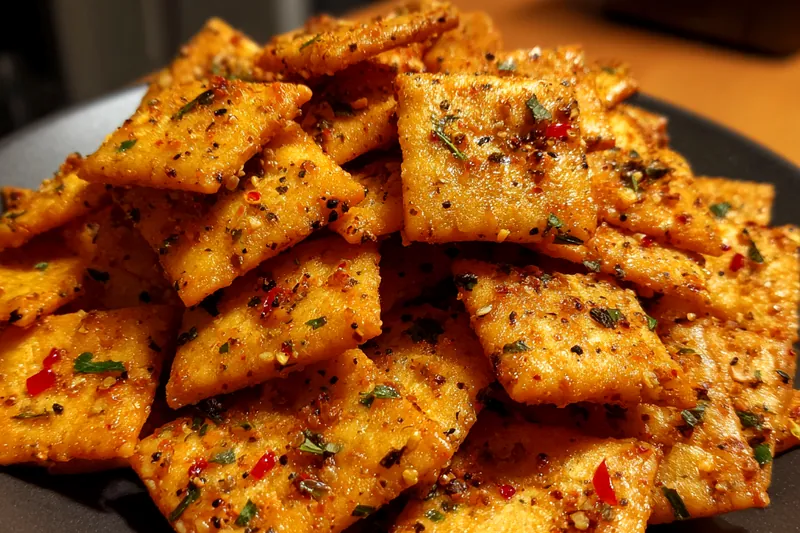 Cooking process for Spicy Herb Crackers