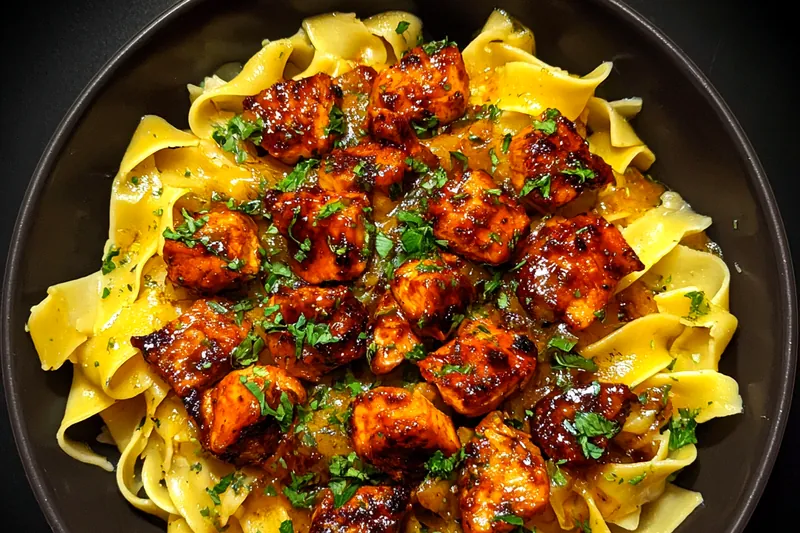 Cooking process for Spicy Honey Butter Chicken Pasta