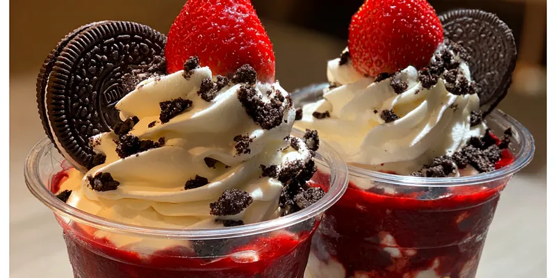 Delicious Strawberry Cookie Delight served on a plate
