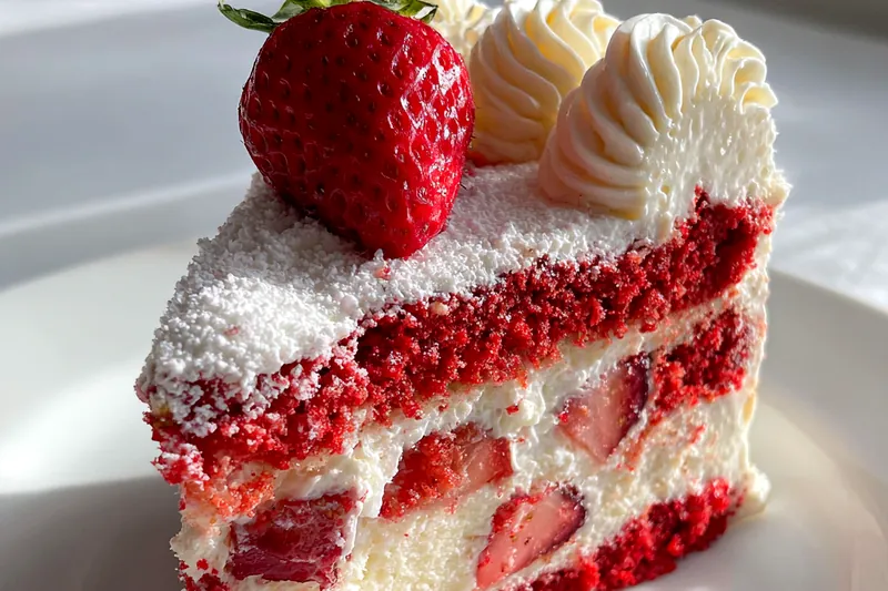 Cooking process for Strawberry Cream Cake Delight