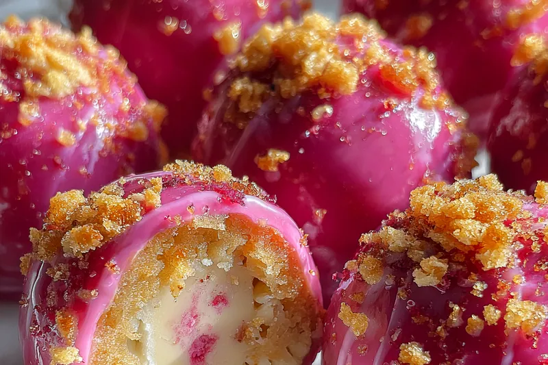 Cooking process for Strawberry Crunch Cheesecake Bites