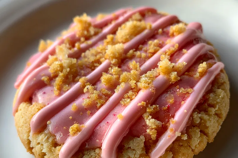 The process of layering Strawberry Crunch Delight with strawberries, whipped cream, and the crunchy topping.