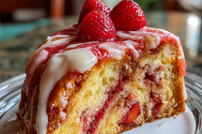 Chef Mitchell mixing ingredients for Delicious Strawberry Honeybun Delight.