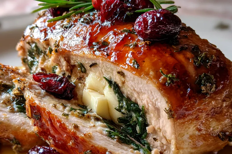 Fresh ingredients for Stuffed Chicken with Cranberries