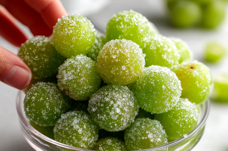 Cooking process for Sugary Frosted Grapes Treat