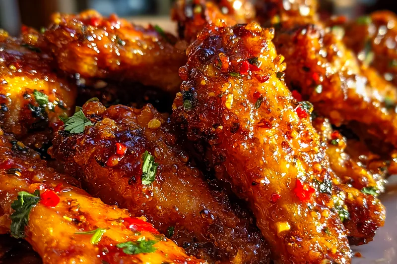 Cooking process for Sweet Glazed Chicken Wings