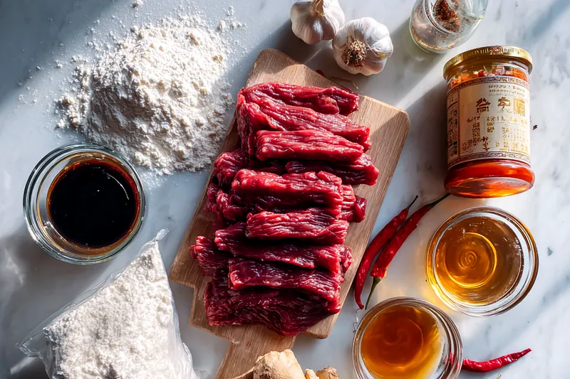Wok with searing ribs, chilies, ginger, and bubbling sauce