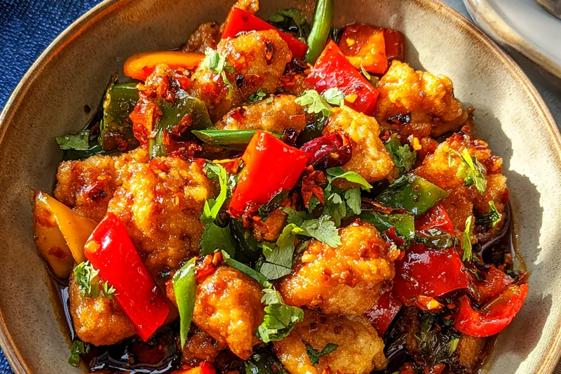 Cooking process for Tangy Mango Chicken Delight