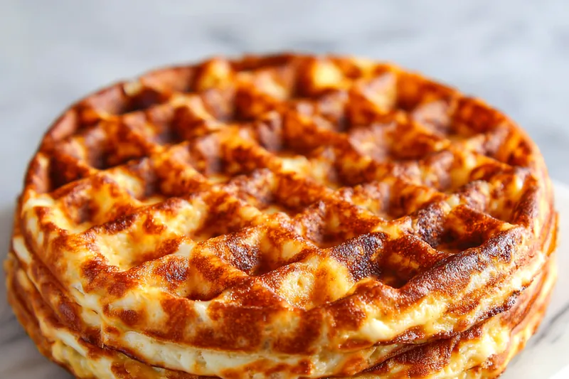 Cooking grilled cheese chaffles in a waffle maker