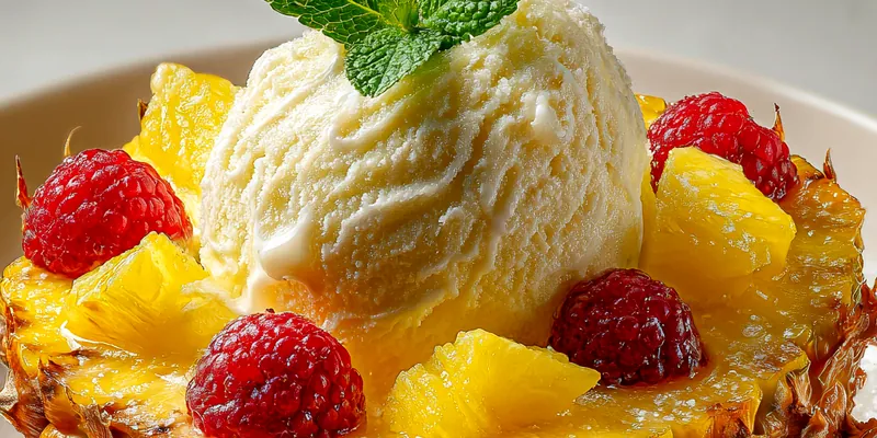 Delicious Tropical Pineapple Delight served on a plate