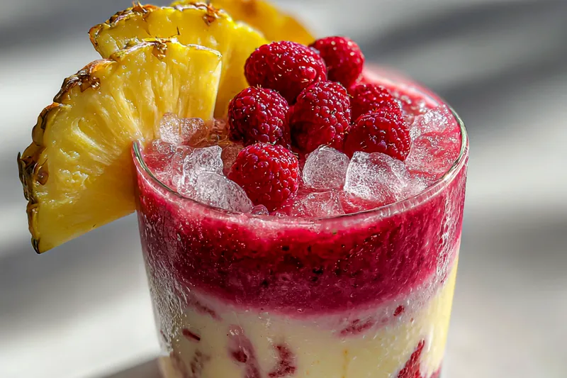 Cooking process for Tropical Raspberry Pineapple Drink