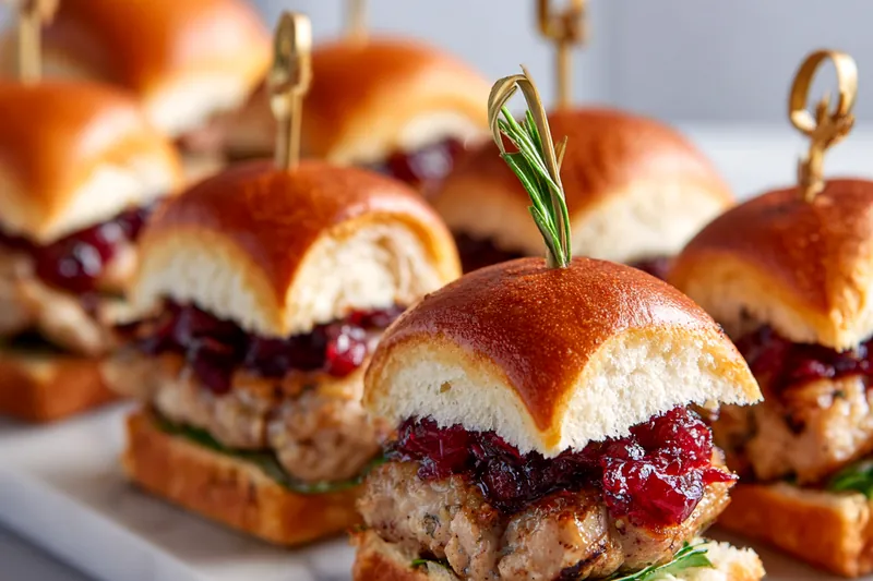 Cooking turkey patties in a skillet for sliders