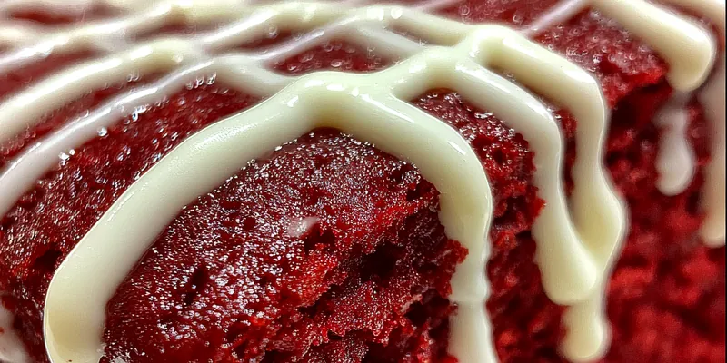 Delicious Velvety Red Baked Squares served on a plate