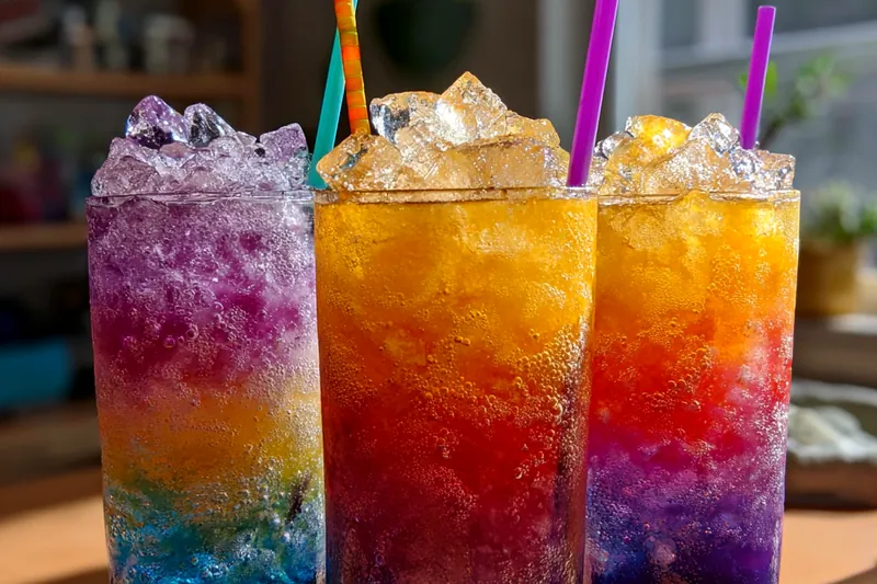 Fresh ingredients for Vibrant Layered Rainbow Drink