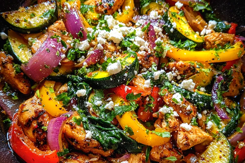 Fresh ingredients for Vibrant Mediterranean Stir-Fry
