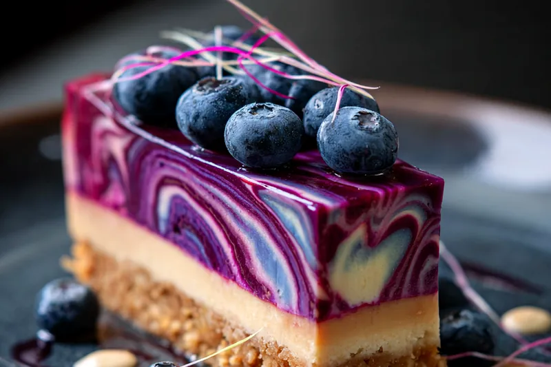 Fresh ingredients for White Chocolate Blueberry Delight