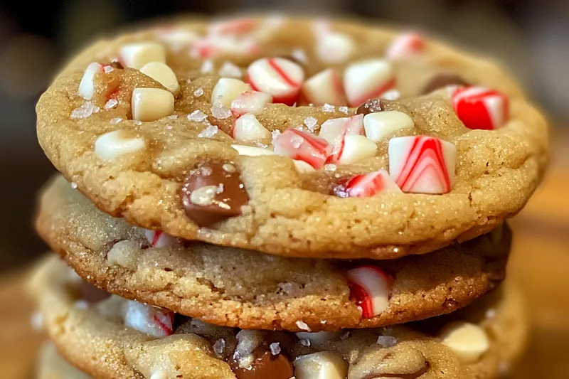 A vibrant display of ingredients for Festive White Chocolate Cookies including butter, sugar, white chocolate chips, and nuts.