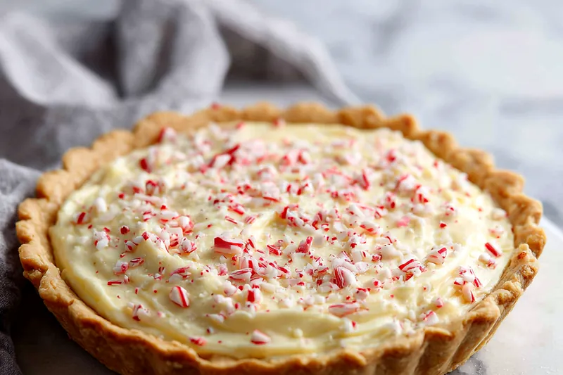 Image showcasing the fresh ingredients for White Chocolate Peppermint Pie