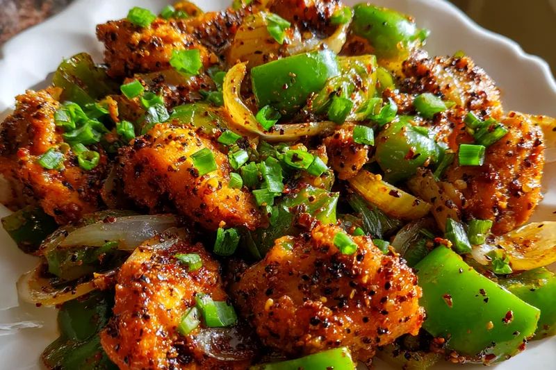 Fresh ingredients for Zesty Black Pepper Chicken